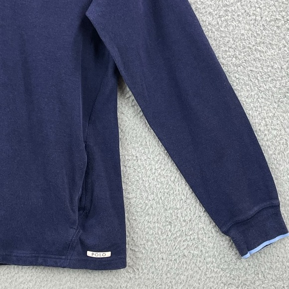 Polo Ralph Lauren Youth Hoodie Big Pony Logo Faux Leather Pullover Large 14 16 - Picture 6 of 10